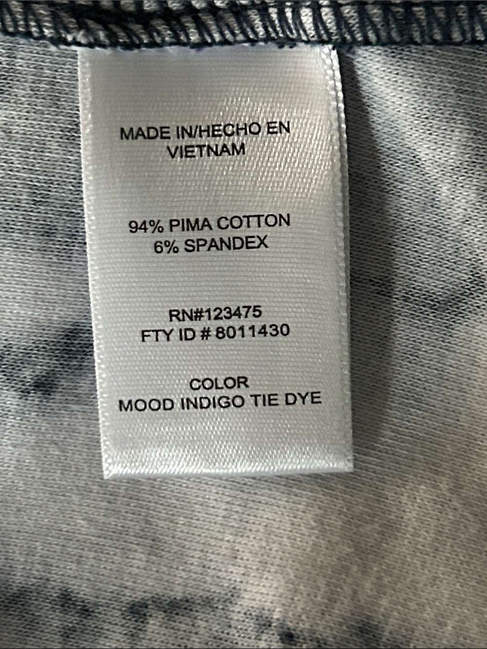 Ellen Tracy Indigo tie-dye T-shirt Dress Size XL - Picture 8 of 8